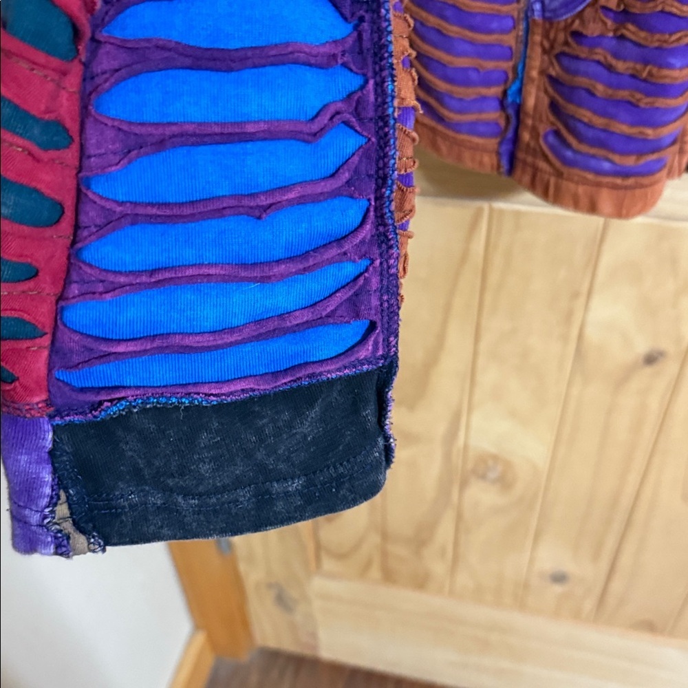 India Boutique Colorful Patchwork Hoodie - Picture 6 of 8